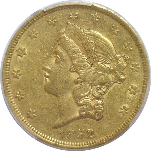 1852.  Twenty Dollar Gold Coin. PCGS. AU-53. - Image 2