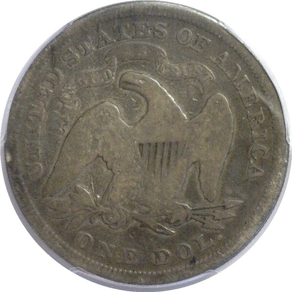 1872.  Seated Liberty Dollar.  -  PCGS. G-6. - Image 3