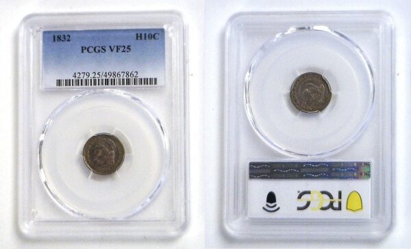 1832 Bust Half Dime.  PCGS VF-25