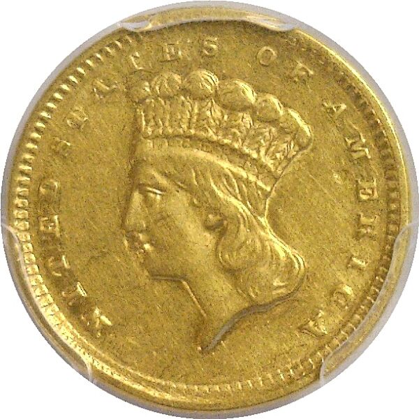 1856-D.  One Dollar Gold Coin. PCGS. AU-50. - Image 2