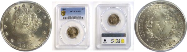 1885 Liberty Nickel.  PCGS MS-65