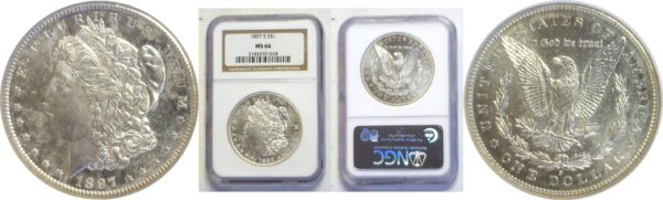 1897-S.  Morgan Dollar.  -  NGC. MS-64.