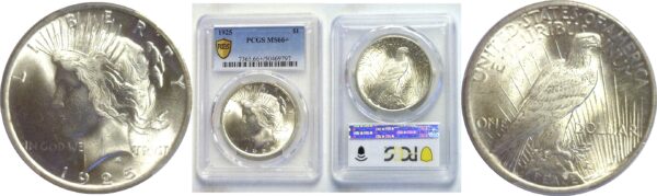 1925.  Peace Dollar.  -  PCGS. MS-66+.