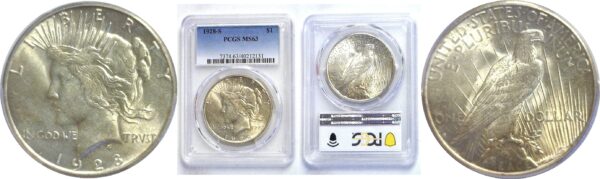 1928-S.  Peace Dollar.  -  PCGS. MS-63.