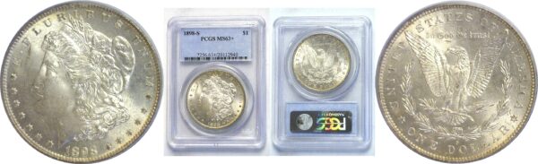 1898-S  Morgan Dollar.  -  PCGS MS-63+.