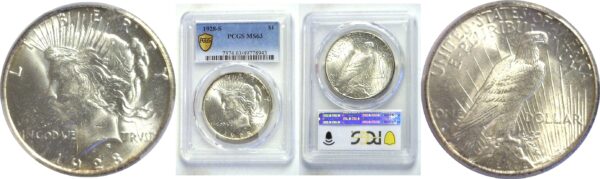 1928-S.  Peace Dollar.  -  PCGS. MS-63.