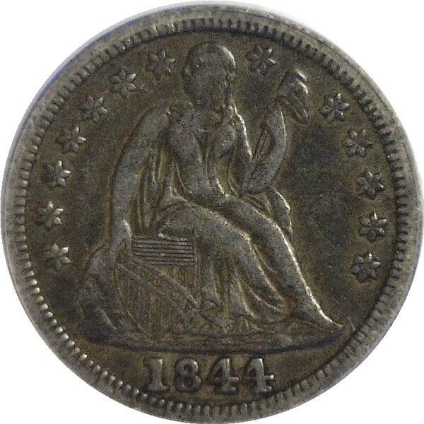 1844.  Seated Liberty Dime.  -  PCGS. XF-40. CAC - Image 2