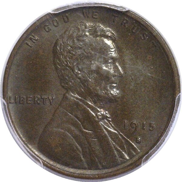 1915-S  Lincoln Cent.  -  PCGS MS-64. BN. - Image 2