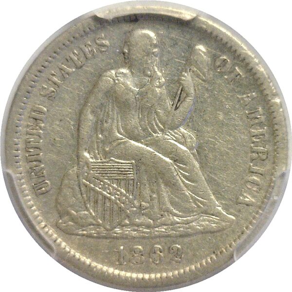 1862-S.  Seated Liberty Dime.  -  PCGS. XF-45. - Image 2