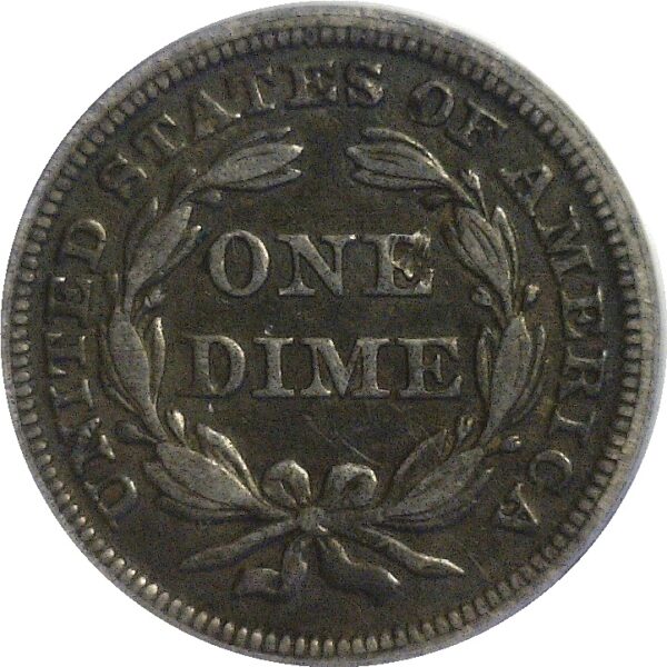 1844.  Seated Liberty Dime.  -  PCGS. XF-40. CAC - Image 3