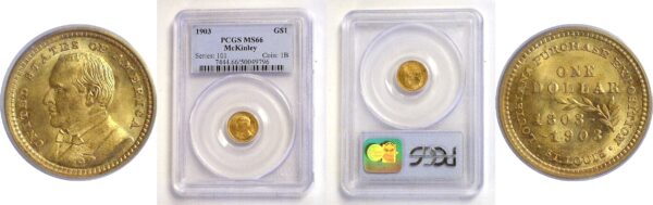 1903  La. Purchase - McKinley $1 Gold Commemorative  -  PCGS MS-66
