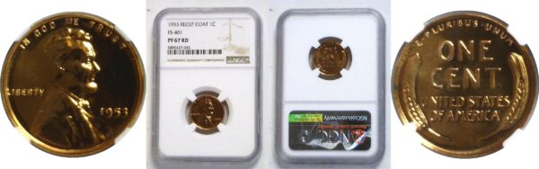 1953.  Lincoln Cent.  -  NGC. PR-67. RD.