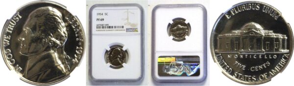 1954.  Jefferson Nickel. -  NGC. PR-69.