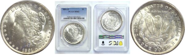 1891-O  Morgan Dollar.  -  PCGS MS-63.