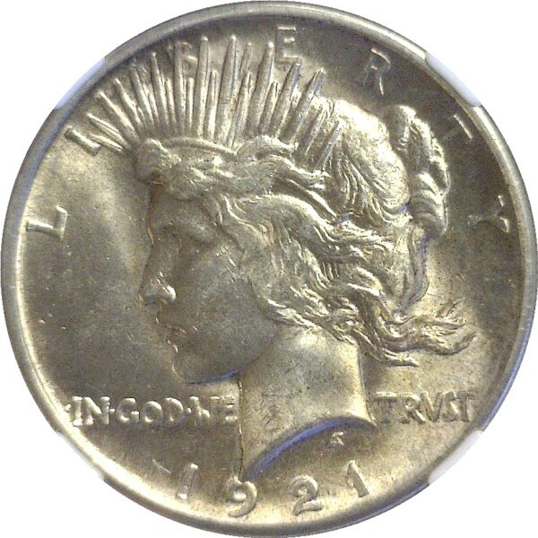 1921.  Peace Dollar.  -  NGC. MS-63. - Image 2