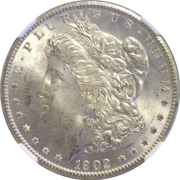 1902-S  Morgan Dollar.  -  NGC MS-63. CAC - Image 2