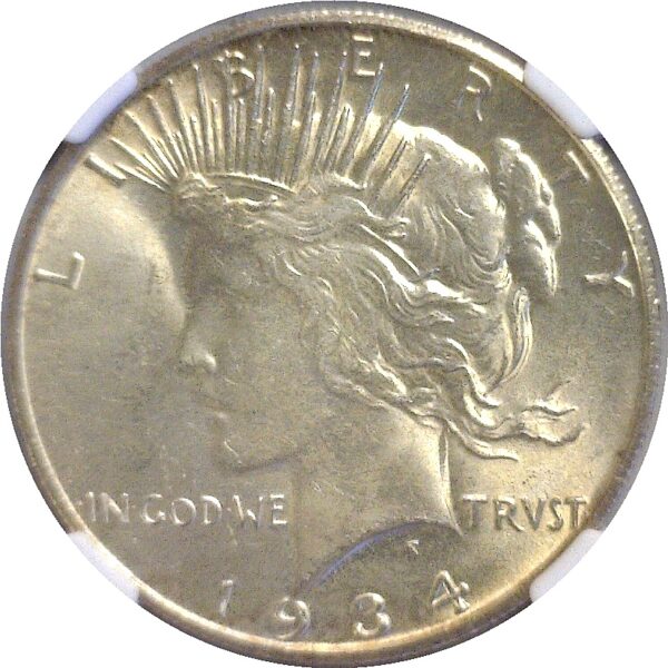 1934-S.  Peace Dollar.  -  NGC. MS-63. - Image 2