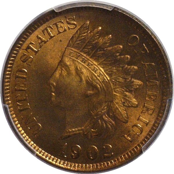 1902.  Indian Head Cent.  -  PCGS. MS-66. RD. - Image 2