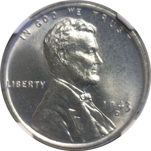 1943-D Lincoln Cent  -  NGC MS-68+ CAC - Image 2