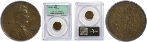 1909-S VDB.  Lincoln Cent.  -  PCGS. XF-40.