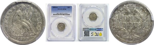 1859-S.  Seated Liberty Dime.  -  PCGS. XF-40.