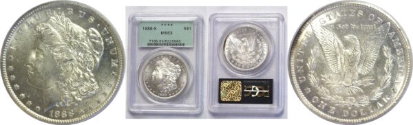 1888-S  Morgan Dollar.  -  PCGS MS-63.