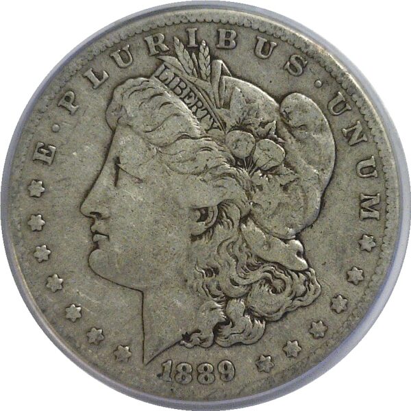 1889-CC .  Morgan Dollar.  - PCGS. F-12. CAC - Image 2