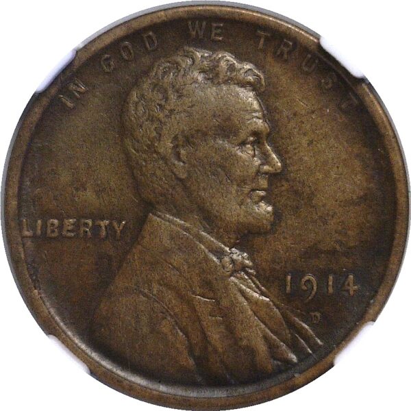 1914-D.  Lincoln Cent.  -  NGC. XF-45. - Image 2