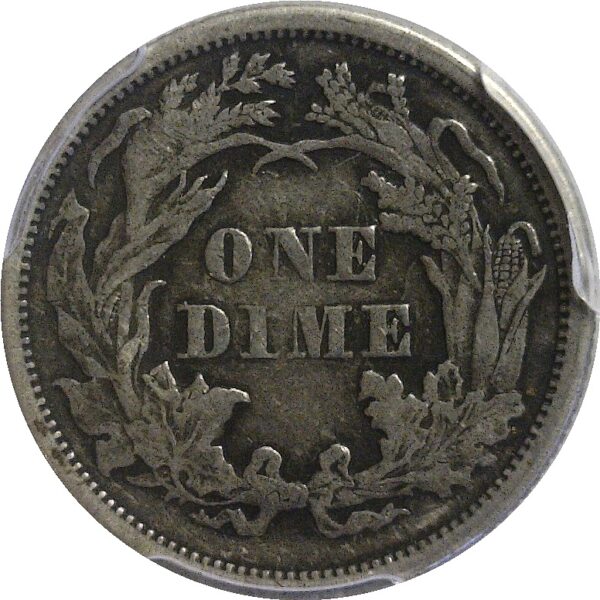 1874.  Seated Liberty Dime.  -  PCGS. VF-35. - Image 3