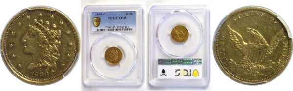 1839-C. $2 1/2 Classic.   -  PCGS. XF-45.