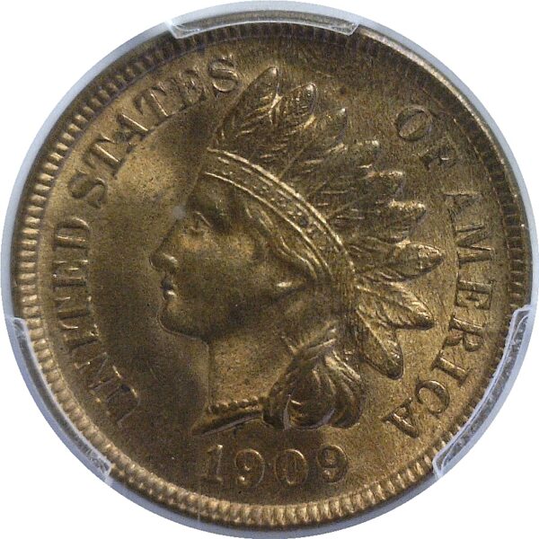 1909-S.  Indian Head Cent.  -  PCGS. MS-64. RB. CAC - Image 2