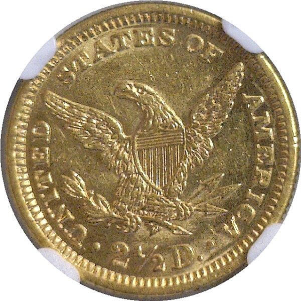 1887. $2 1/2 Liberty.  -   NGC. AU-58. - Image 3