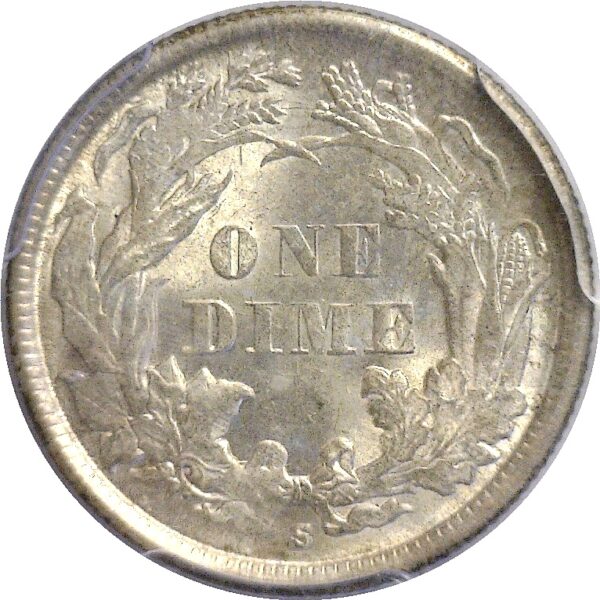 1869-S.  Seated Liberty Dime.  -  PCGS. MS-62. - Image 3