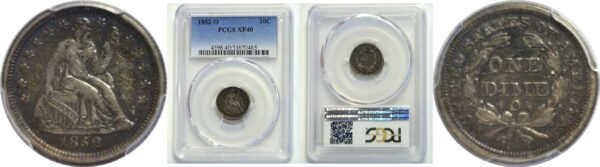 1852-O.  Seated Liberty Dime.  -  PCGS. XF-40.