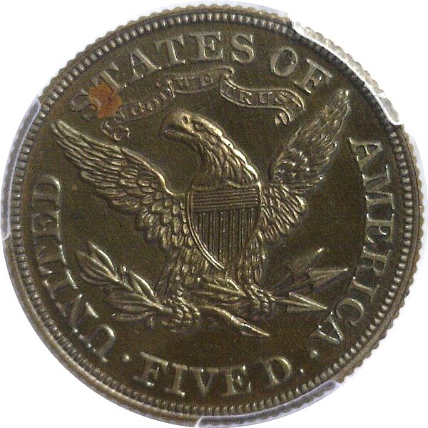 1870.  $5 Pattern. PCGS. PR-66. BN. J-1032. - Image 3