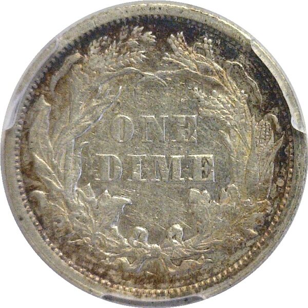 1863.  Seated Liberty Dime.  -  PCGS. XF-45. - Image 3