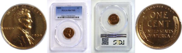 1939  Lincoln Cent.  -  PCGS PR-67. RD.