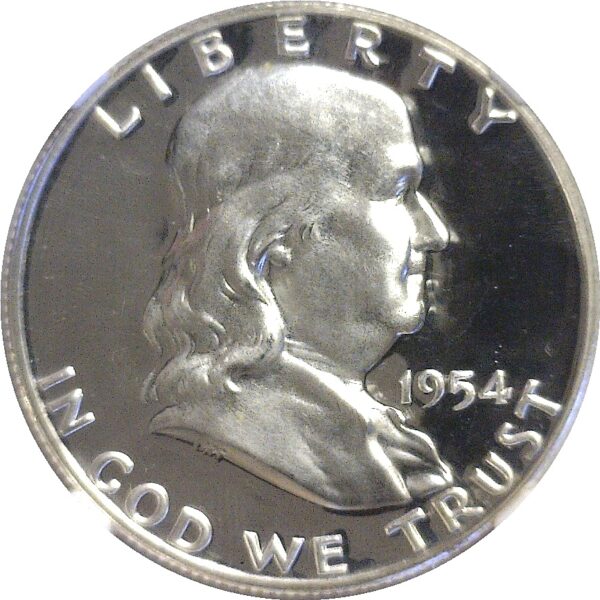 1954.  Franklin Half Dollar. -  NGC. PR-68. CAM. - Image 2