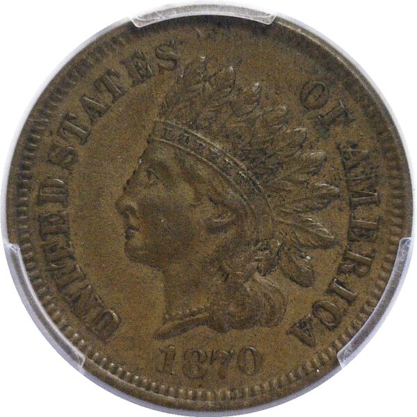 1870.  Indian Head Cent.   -   PCGS. AU-53. - Image 2