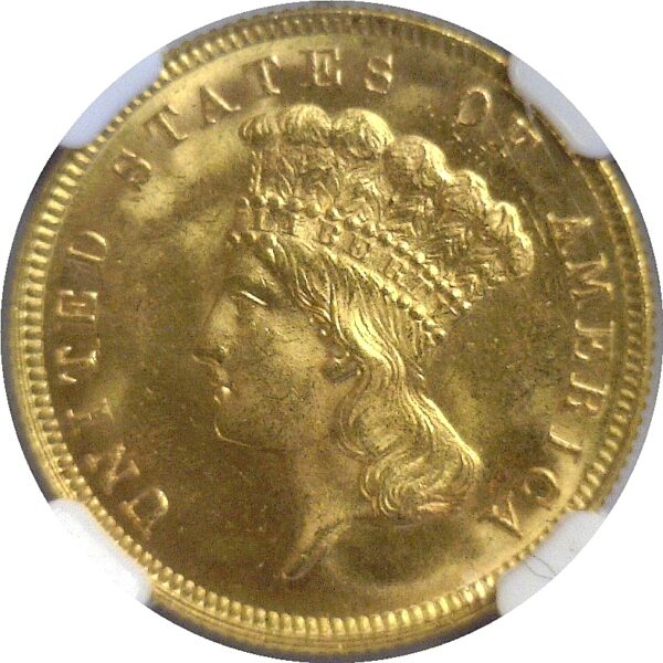 1887 $3 Princess  -  NGC MS-65. - Image 2