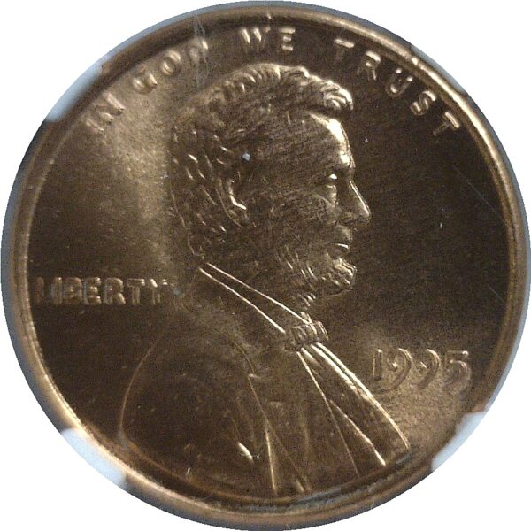 1995 Doubled Die.  Lincoln Cent. NGC. MS-68. RD. - Image 2