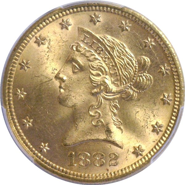 1882  $10 Liberty   -   PCGS  MS-64 - Image 2