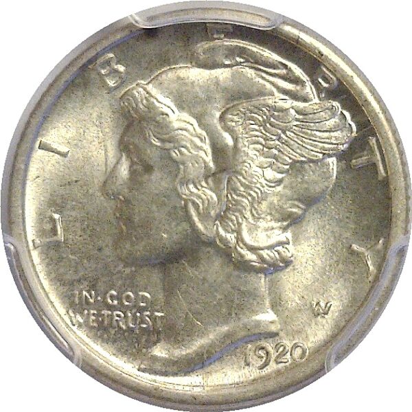 1920-D.  Mercury Dime. PCGS. MS-63. FB. - Image 2