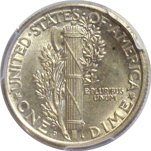 1920-D.  Mercury Dime. PCGS. MS-63. FB. - Image 3