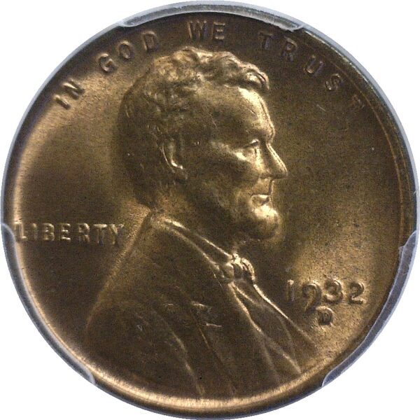 1932-D Lincoln Cent  -  PCGS MS-65 RD - Image 2