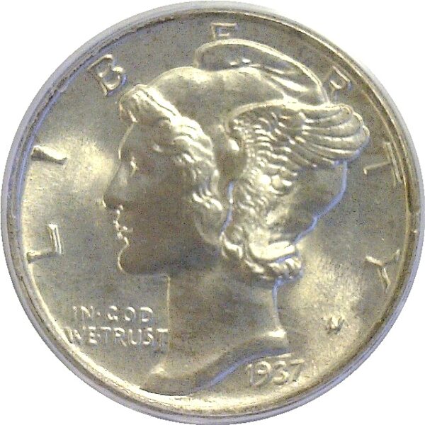 1937 Mercury Dime  -  PCGS MS-68 FB - Image 2