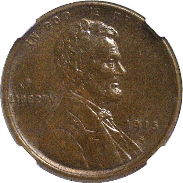 1915-S  Lincoln Cent.  -  NGC MS-63. BN. - Image 2