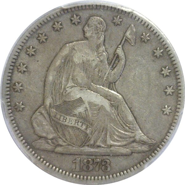 1873-CC Seated Liberty Half Dollar  -  PCGS XF-40 - Image 2