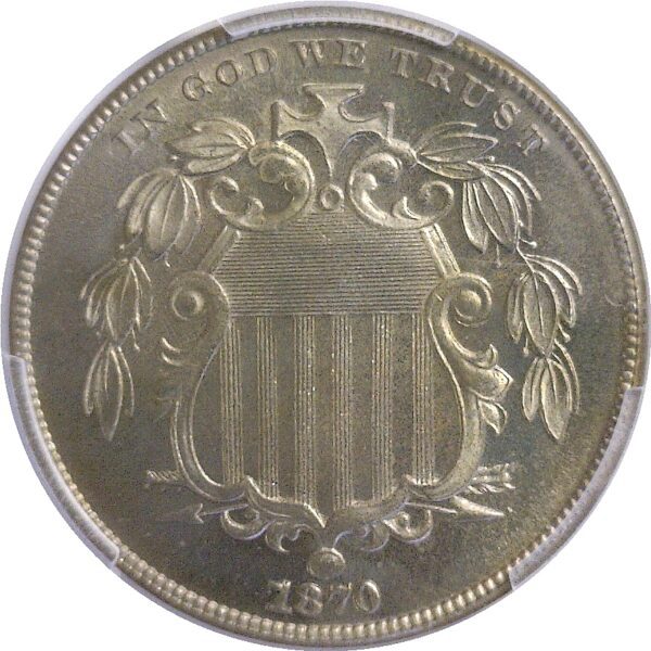 1870  Shield Nickel   -   PCGS PR-66 - Image 2