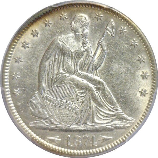 1874 Arrows. Seated Liberty Half Dollar  -  PCGS AU-55 - Image 2